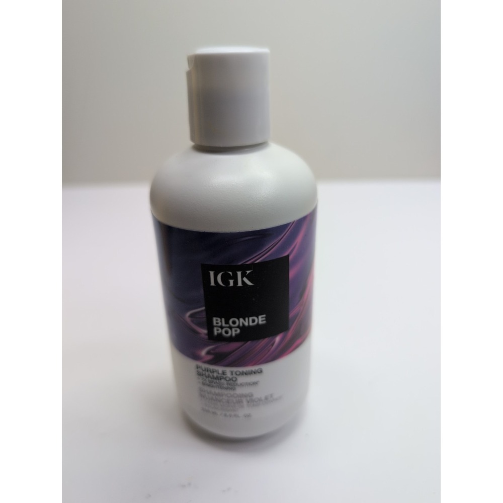 IGK Blonde Pop PURPLE TONING Shampoo-8 fl oz *New-Sealed Liner